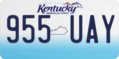 KY license plate 955UAY