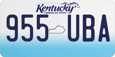 KY license plate 955UBA
