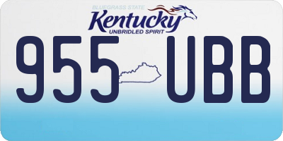 KY license plate 955UBB