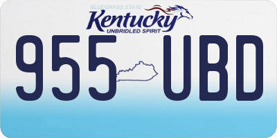 KY license plate 955UBD
