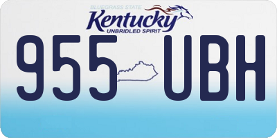 KY license plate 955UBH