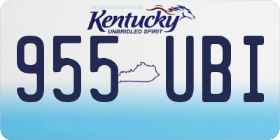 KY license plate 955UBI