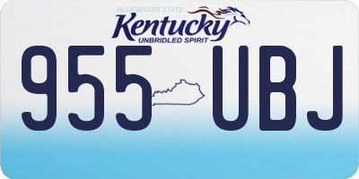 KY license plate 955UBJ