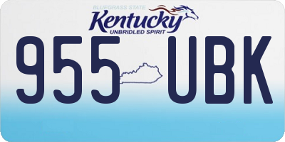 KY license plate 955UBK