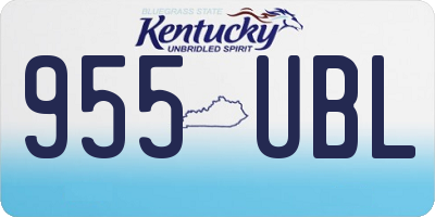 KY license plate 955UBL