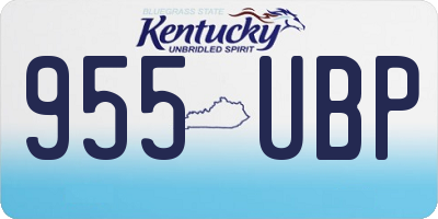 KY license plate 955UBP