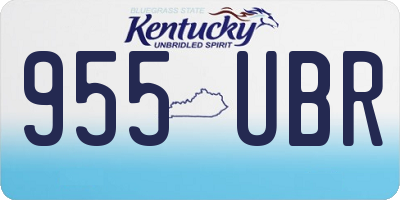 KY license plate 955UBR