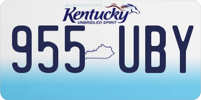 KY license plate 955UBY