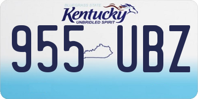 KY license plate 955UBZ