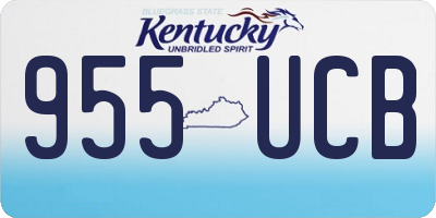 KY license plate 955UCB
