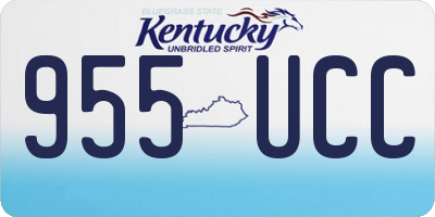 KY license plate 955UCC