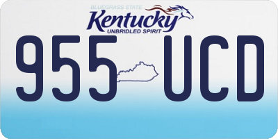 KY license plate 955UCD