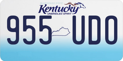 KY license plate 955UDO