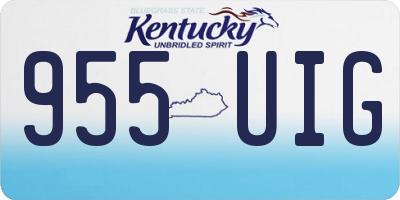 KY license plate 955UIG
