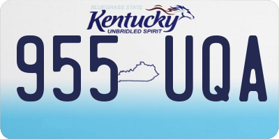 KY license plate 955UQA