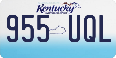 KY license plate 955UQL