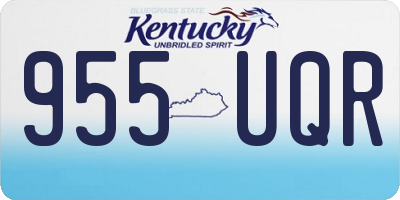 KY license plate 955UQR