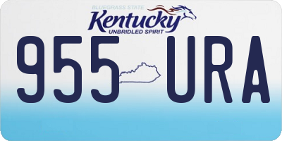 KY license plate 955URA