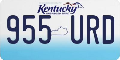 KY license plate 955URD