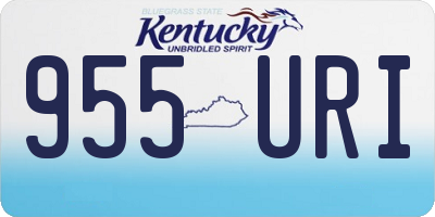 KY license plate 955URI