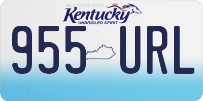 KY license plate 955URL
