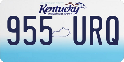 KY license plate 955URQ