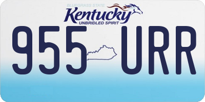 KY license plate 955URR