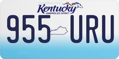 KY license plate 955URU