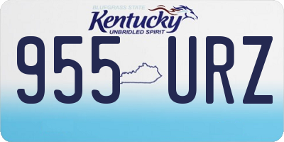 KY license plate 955URZ