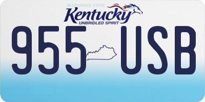 KY license plate 955USB
