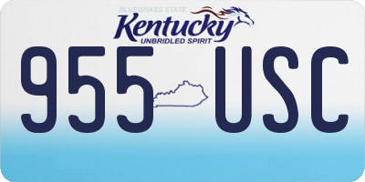 KY license plate 955USC