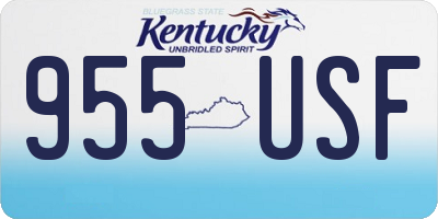 KY license plate 955USF