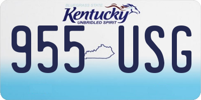 KY license plate 955USG