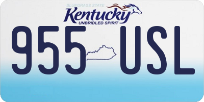 KY license plate 955USL