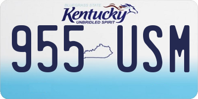 KY license plate 955USM