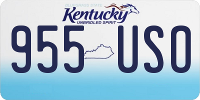 KY license plate 955USO