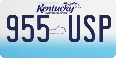 KY license plate 955USP