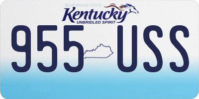KY license plate 955USS