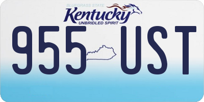 KY license plate 955UST
