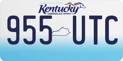 KY license plate 955UTC