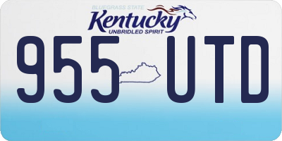 KY license plate 955UTD