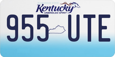 KY license plate 955UTE