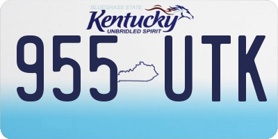 KY license plate 955UTK