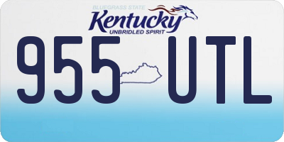 KY license plate 955UTL