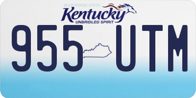KY license plate 955UTM