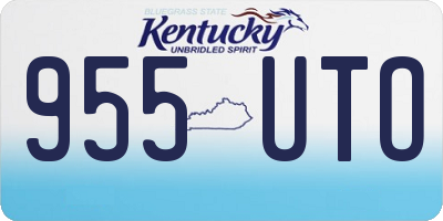 KY license plate 955UTO