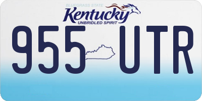 KY license plate 955UTR