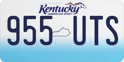 KY license plate 955UTS