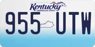 KY license plate 955UTW