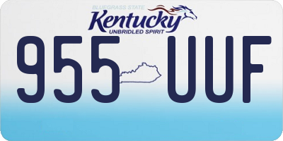 KY license plate 955UUF